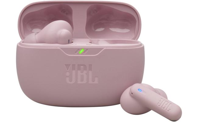 JBL Wave Beam 2 True Wireless Earbuds, 8mm Dynamic Driver, Bluetooth 5.3 Connectivity, Pure Bass Sound, Active Noise Cancelling, Smart Ambient Technology, 40hrs Total Playback - Pink